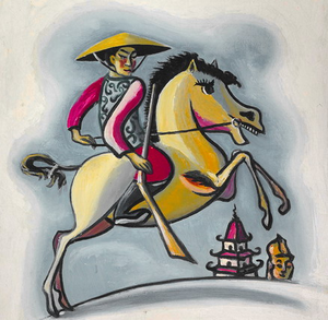 Horseman Chinese Vintage Poster Image